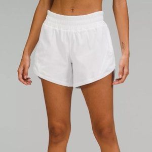 Lululemon Track That Mid-Rise Lined Short 5" White 8